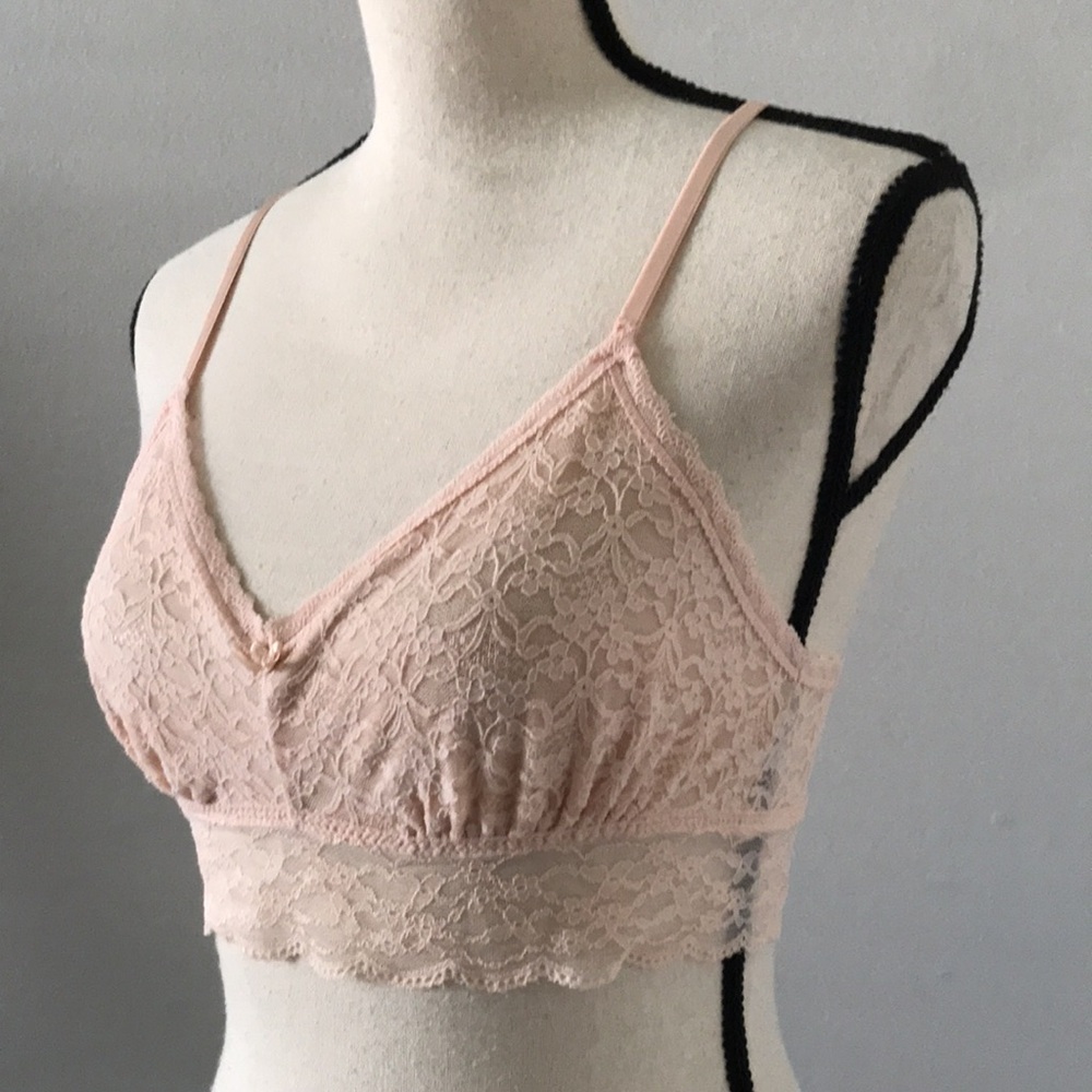 ❤️3X20 AERIE Lace Pading Free Triangle Bralette | L